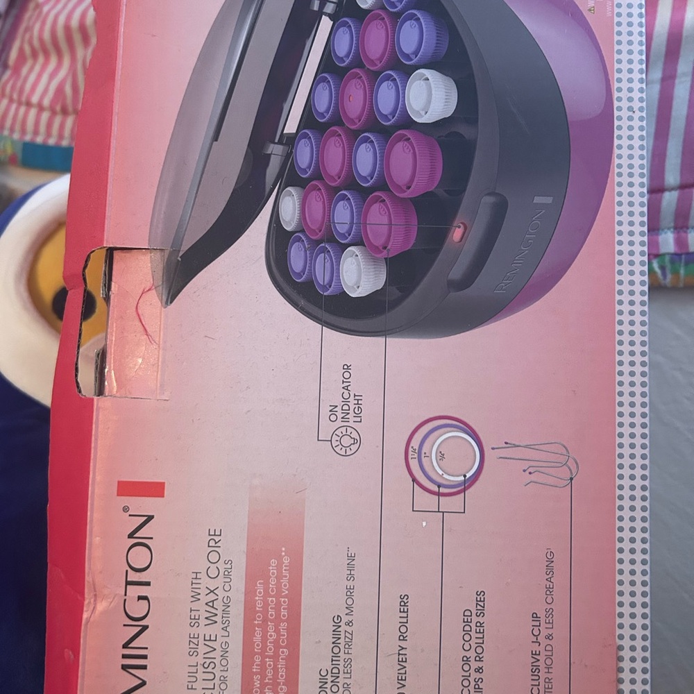 Remington Purple and White Hair Roller Set